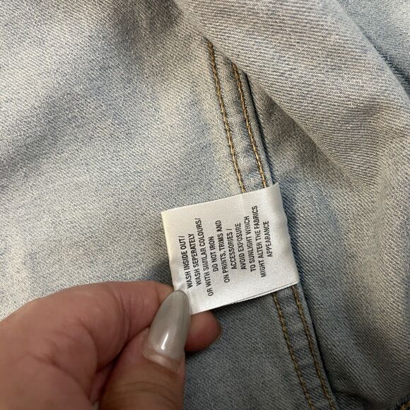 PYFD Vintage Denim Jacket Mens 2XL Guardian Angel King Streetwear Rock Hip Hop - Picture 16 of 16